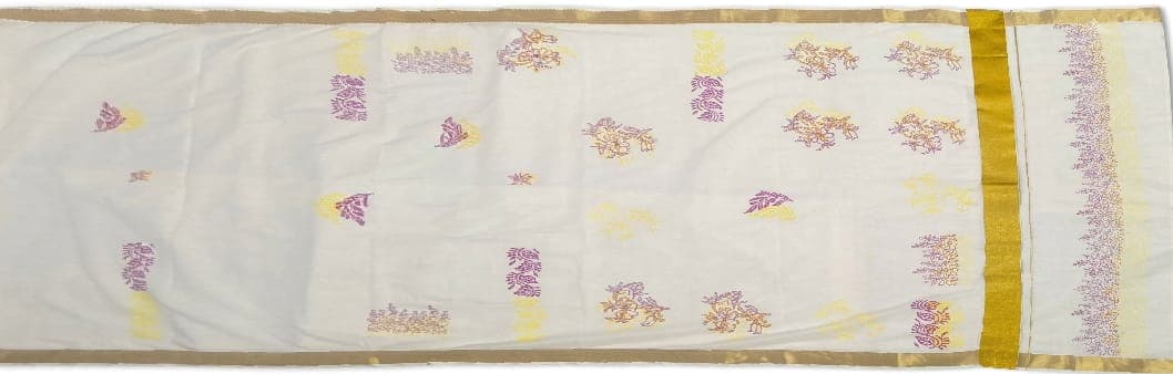 Kerala Kasavu Saree - additional supplied design or view 2