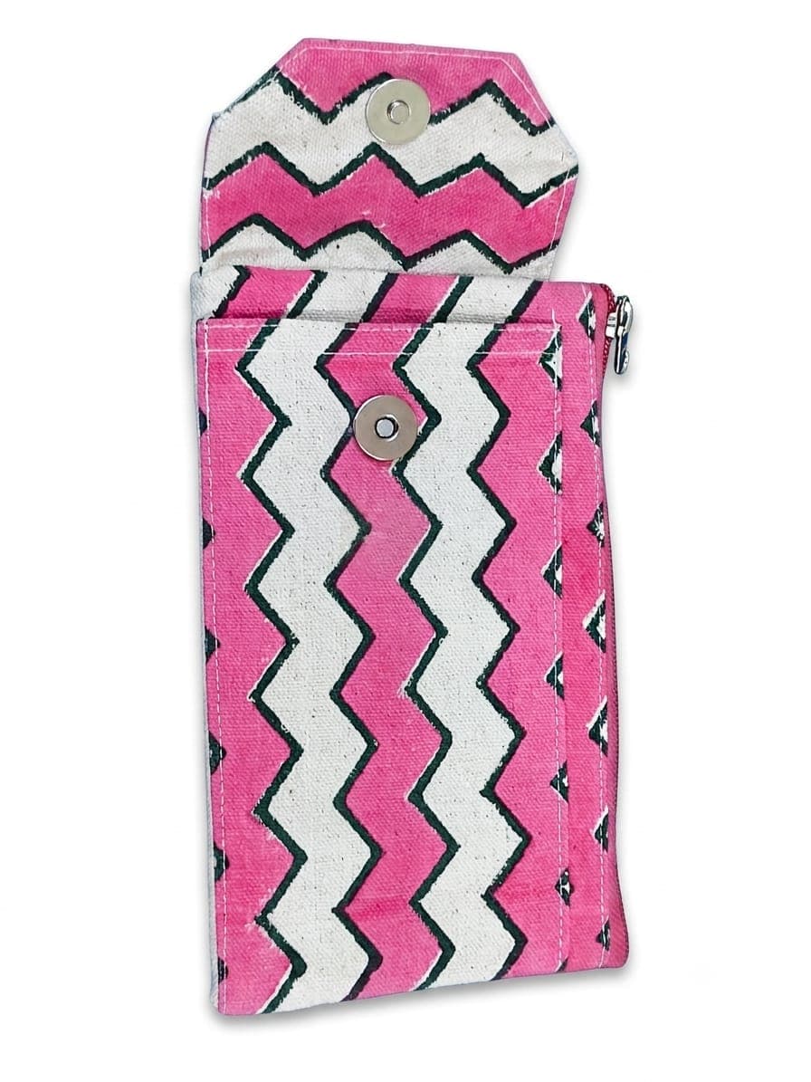 Block-Print Mobile / Cash Wallet - additional supplied design or view 1