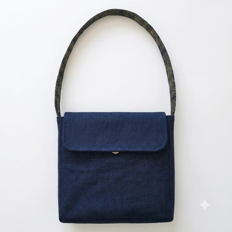 Denim Crossbody Bag in dark blue